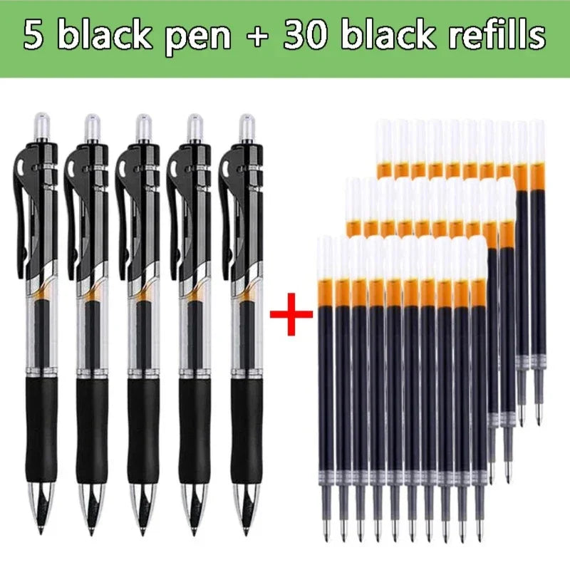 Buy The Best By Artsulli - Art is Long Life Short - Press Gel Pen Signature pens Blue Black Red Refill Bullet tip School office supplies