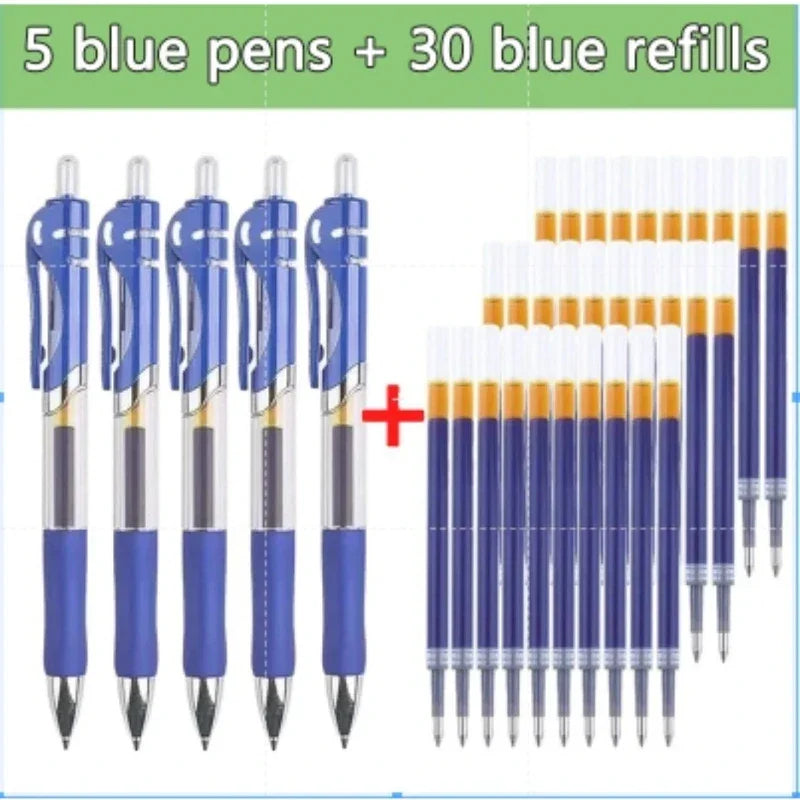 Buy The Best By Artsulli - Art is Long Life Short - Press Gel Pen Signature pens Blue Black Red Refill Bullet tip School office supplies