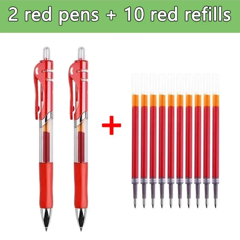 Buy The Best By Artsulli - Art is Long Life Short - Press Gel Pen Signature pens Blue Black Red Refill Bullet tip School office supplies