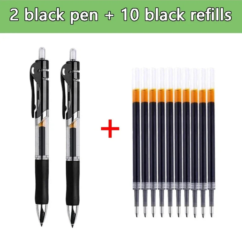 Buy The Best By Artsulli - Art is Long Life Short - Press Gel Pen Signature pens Blue Black Red Refill Bullet tip School office supplies