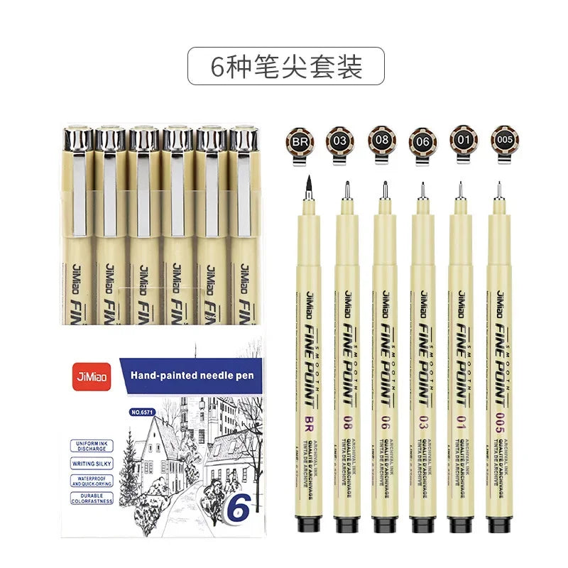 Buy The Best By Artsulli - Art is Long Life Short - Professional 6/12pc Manga Marker Set Fine Line Sketch Pens for Drawing Illustration &