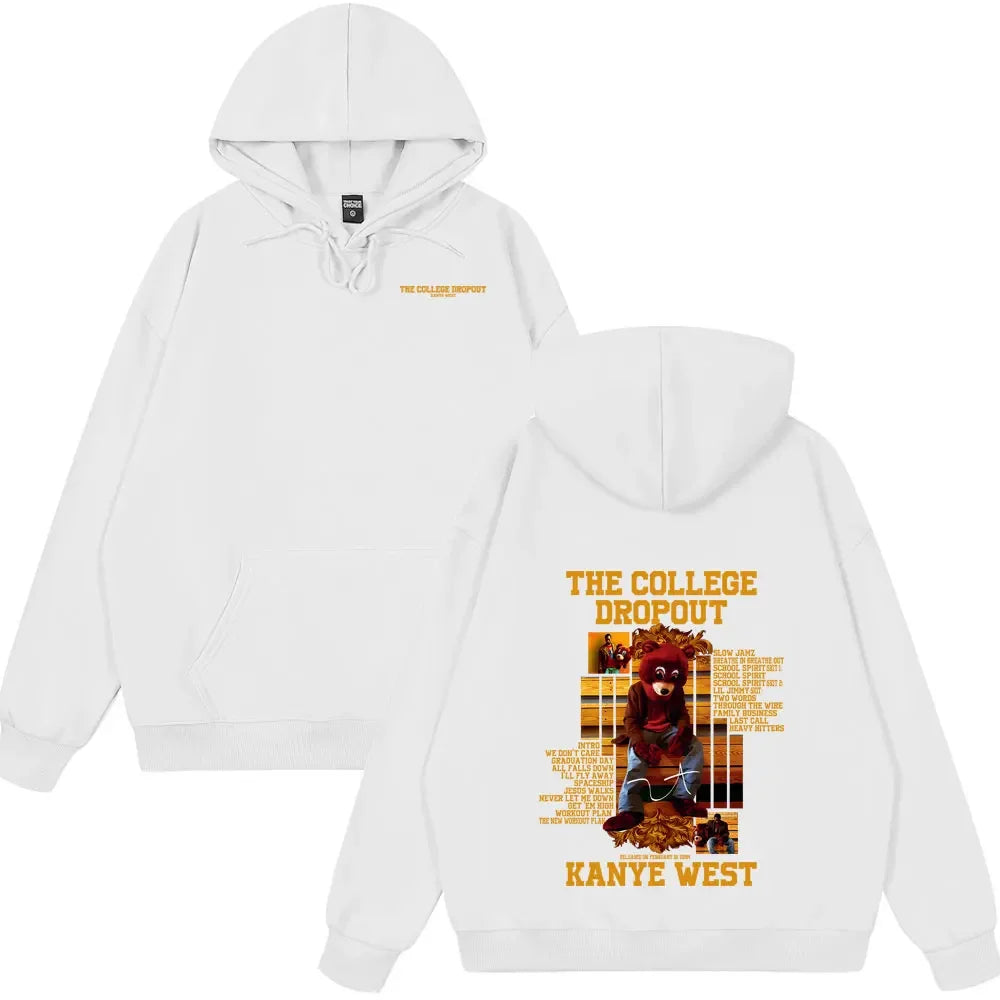 Buy The Best By Artsulli - Art is Long Life Short - Rapper Kanye West College Dropout Bear Graphic Hoodies Summer New Style Clothing Hip