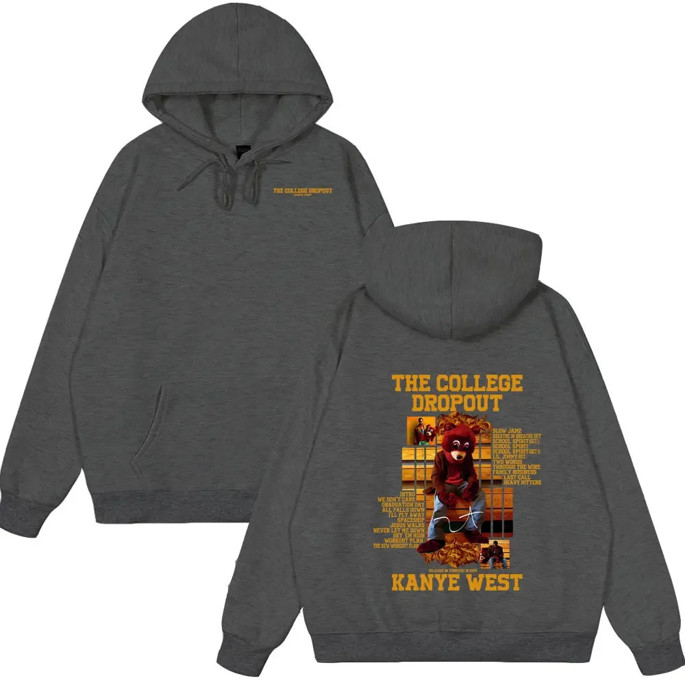 Buy The Best By Artsulli - Art is Long Life Short - Rapper Kanye West College Dropout Bear Graphic Hoodies Summer New Style Clothing Hip