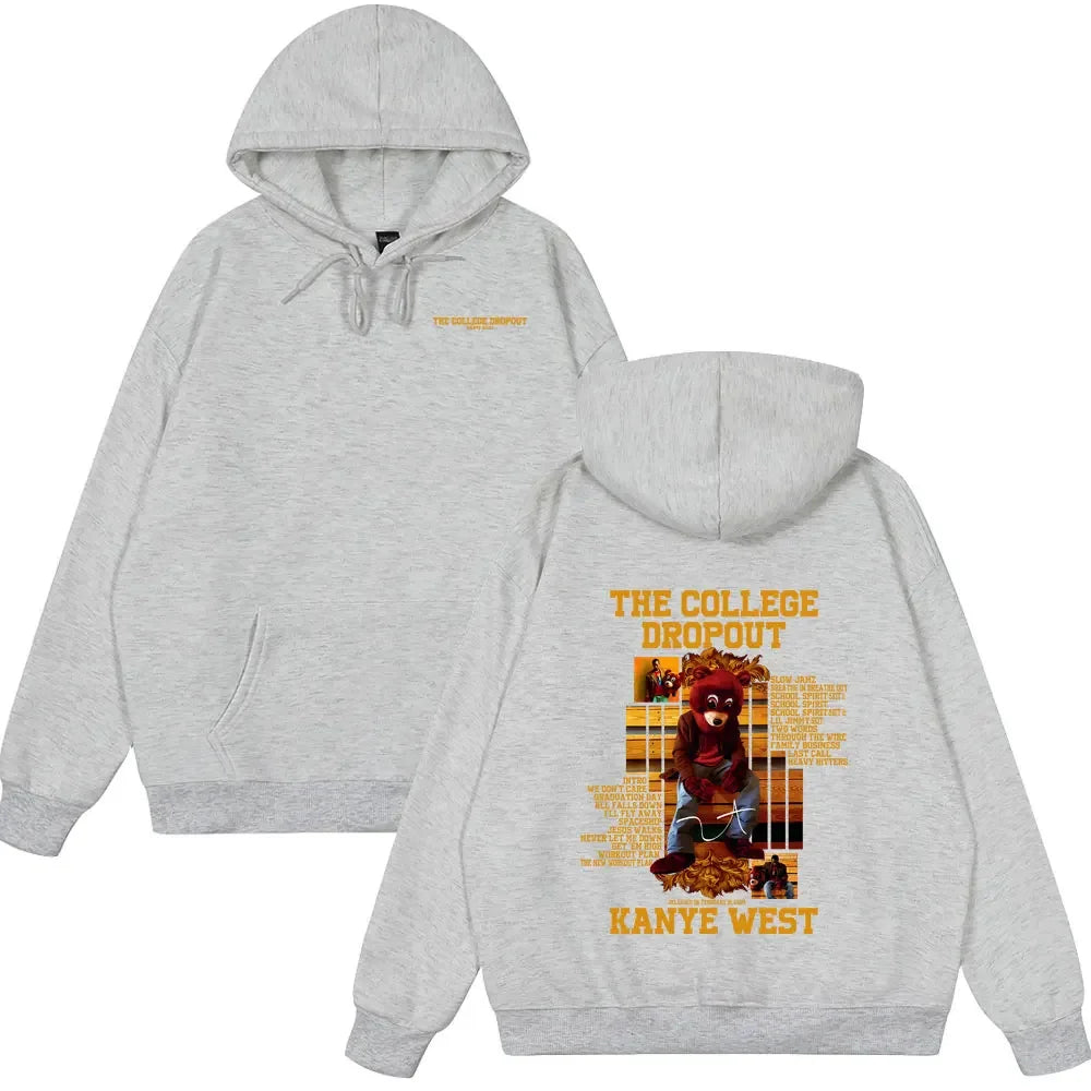 Buy The Best By Artsulli - Art is Long Life Short - Rapper Kanye West College Dropout Bear Graphic Hoodies Summer New Style Clothing Hip