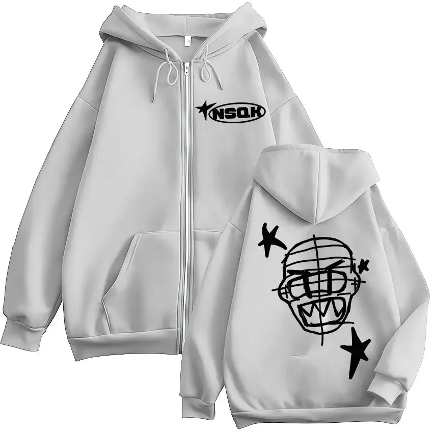 Buy The Best By Artsulli - Art is Long Life Short - Rapper NSQK Tour 2025 Album Zip Up Hoody Mens Y2K Vintage Oversized Zipper Sweatshirt