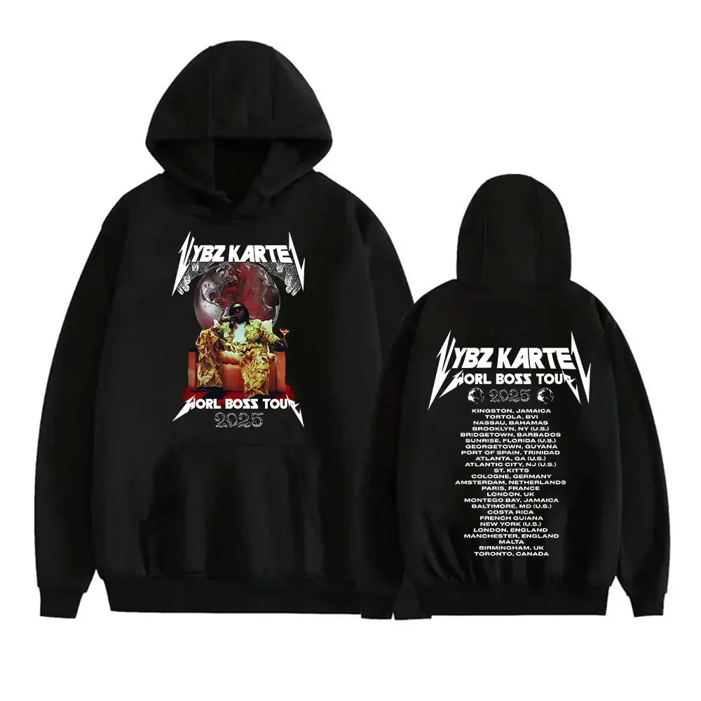 Buy The Best By Artsulli - Art is Long Life Short - Rapper Vybz Kartel 2025 World Tour Hoodies Autumn/Winter Men’s Punk Hip Hop Gothic