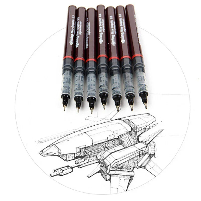 Buy The Best By Artsulli - Art is Long Life Short - Rotring Tikky Graphic Fineliner Pigma Micron Fine Pens Smooth Ink Drawing Pen Sketch