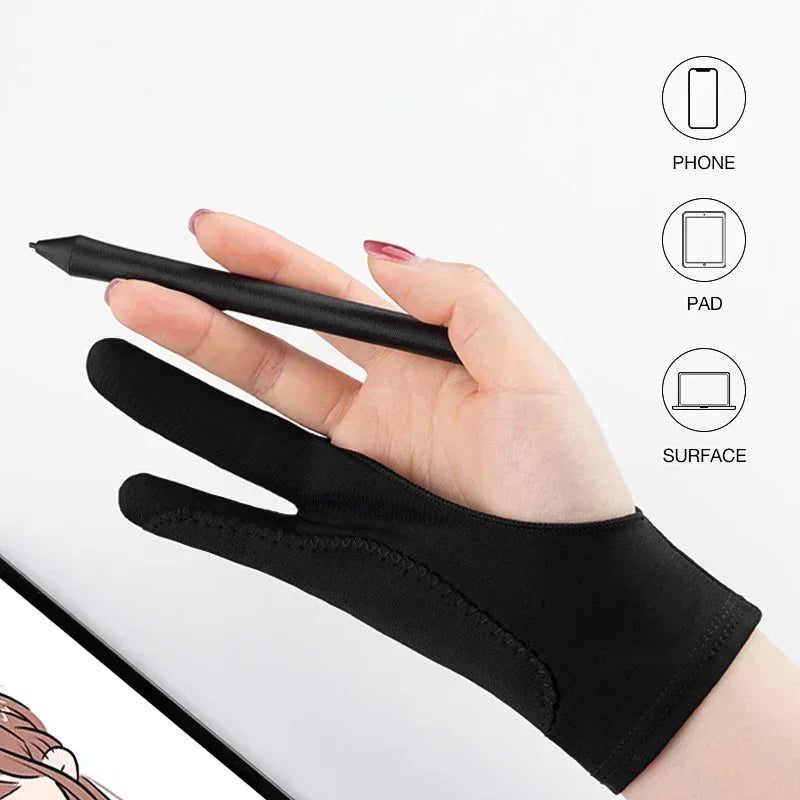 Buy The Best By Artsulli - Art is Long Life Short - S/M/L Two-Finger Drawing Gloves Anti-touch Anti-fouling for Tablet Digital Board Touch