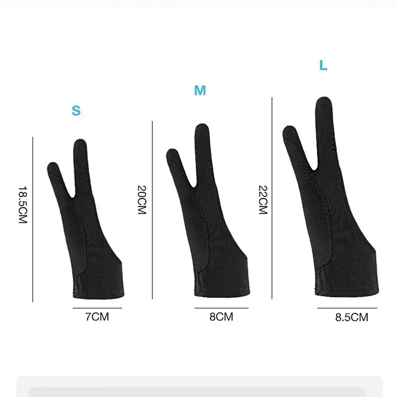 Buy The Best By Artsulli - Art is Long Life Short - S/M/L Two-Finger Drawing Gloves Anti-touch Anti-fouling for Tablet Digital Board Touch