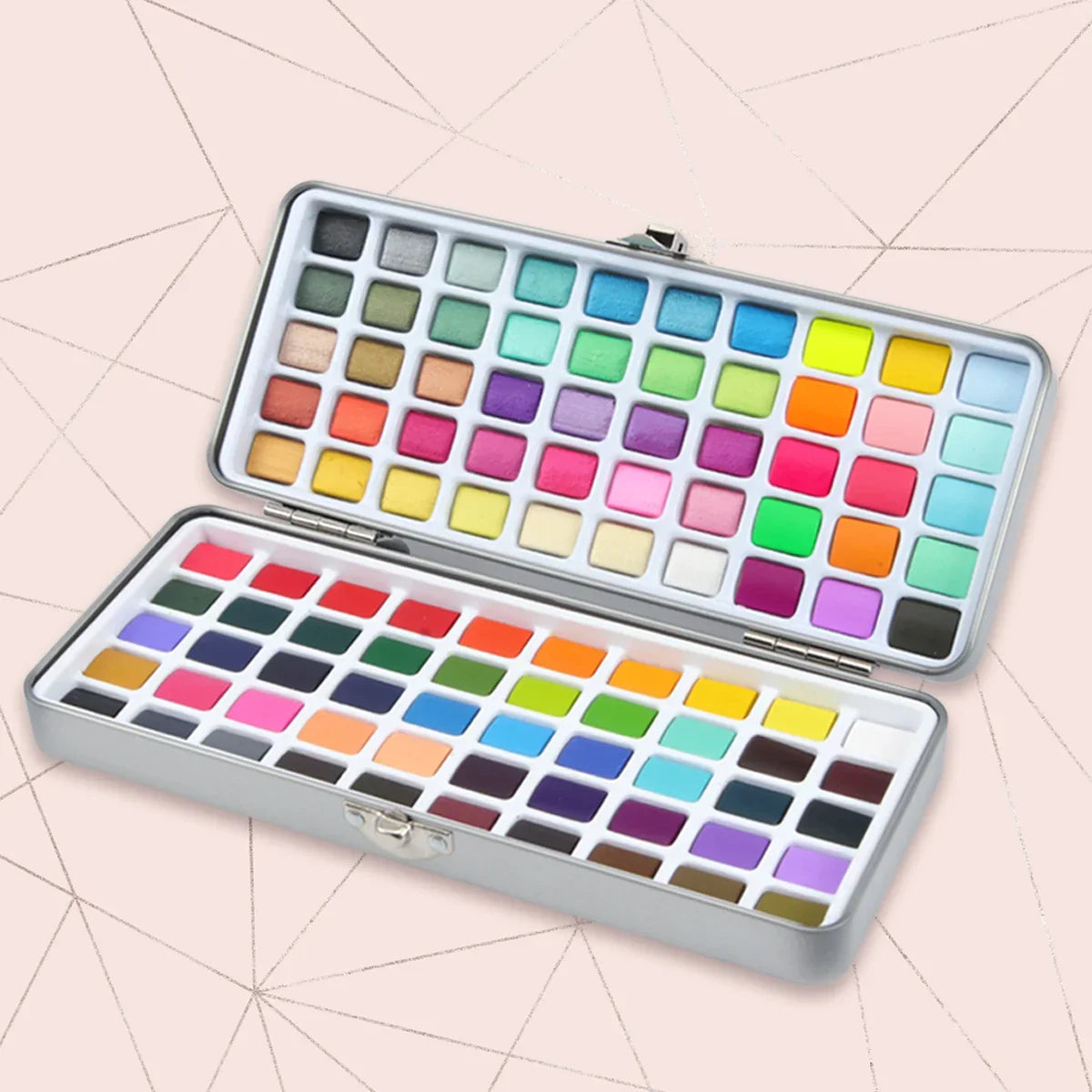 Buy The Best By Artsulli - Art is Long Life Short - Seamiart 50/72/90/100 Color Solid Watercolor Paint Set Basic Neone Glitter Pigments