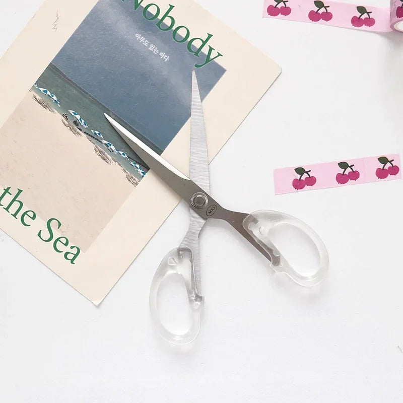 Buy The Best By Artsulli - Art is Long Life Short - Simplicity Transparent Handle Stationery Scissors Home Furnishing for Fine Soft Decor