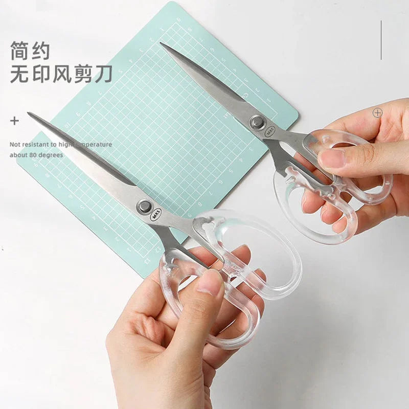 Buy The Best By Artsulli - Art is Long Life Short - Simplicity Transparent Handle Stationery Scissors Home Furnishing for Fine Soft Decor