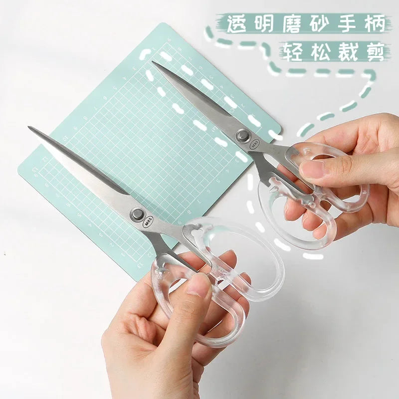 Buy The Best By Artsulli - Art is Long Life Short - Simplicity Transparent Handle Stationery Scissors Home Furnishing for Fine Soft Decor