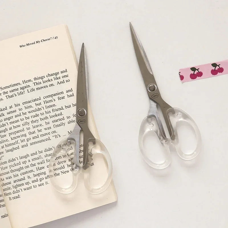 Buy The Best By Artsulli - Art is Long Life Short - Simplicity Transparent Handle Stationery Scissors Home Furnishing for Fine Soft Decor