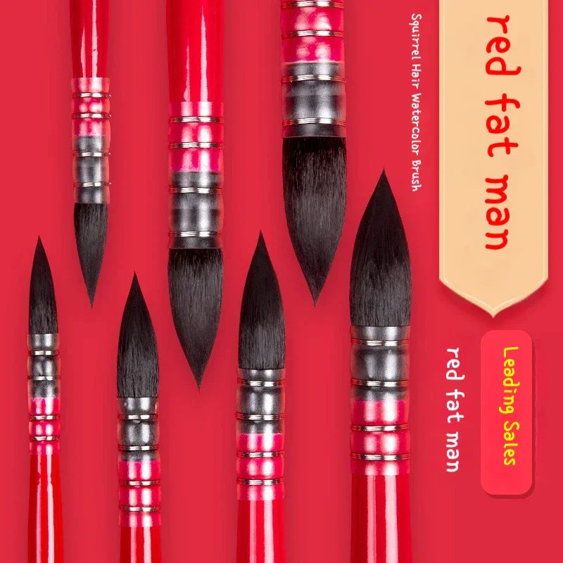 Buy The Best By Artsulli - Art is Long Life Short - Squirrel Hair Round Head Pointed Mop Brush Watercolor Paint Brushes Gouache Pen Hook