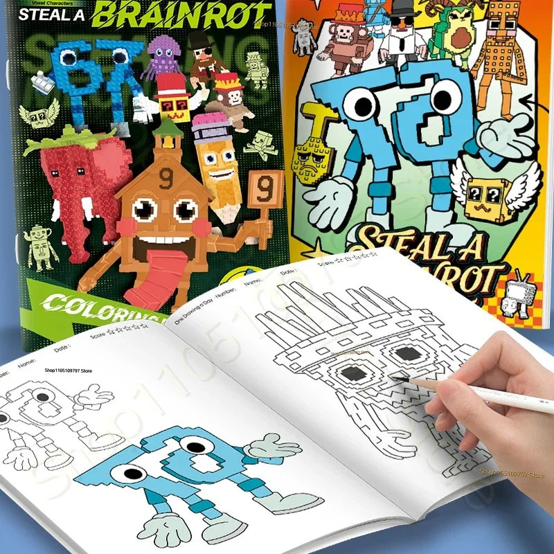 Buy The Best By Artsulli - Art is Long Life Short - Steal A Brainrot Coloring Books Sketchbook School Colors Painting Supplies 67 House 9