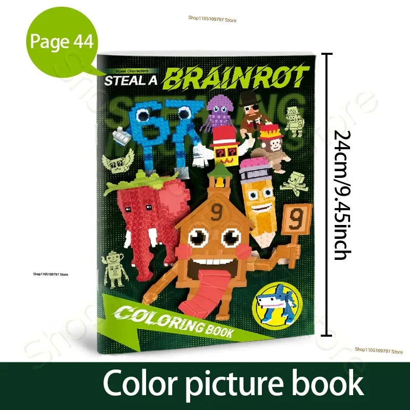 Buy The Best By Artsulli - Art is Long Life Short - Steal A Brainrot Coloring Books Sketchbook School Colors Painting Supplies 67 House 9