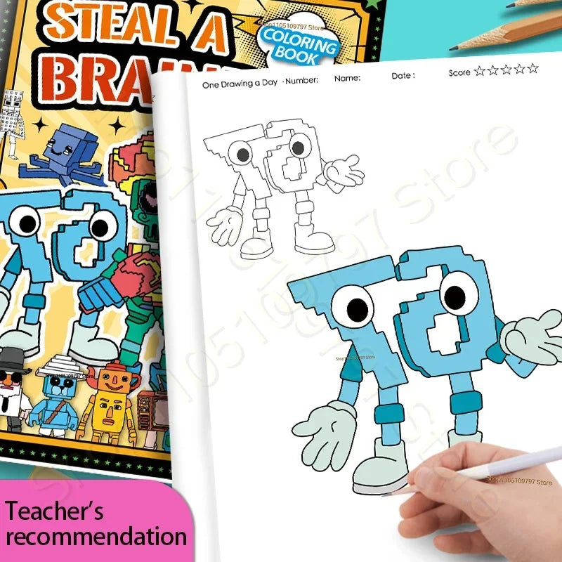 Buy The Best By Artsulli - Art is Long Life Short - Steal A Brainrot Coloring Books Sketchbook School Colors Painting Supplies 67 House 9