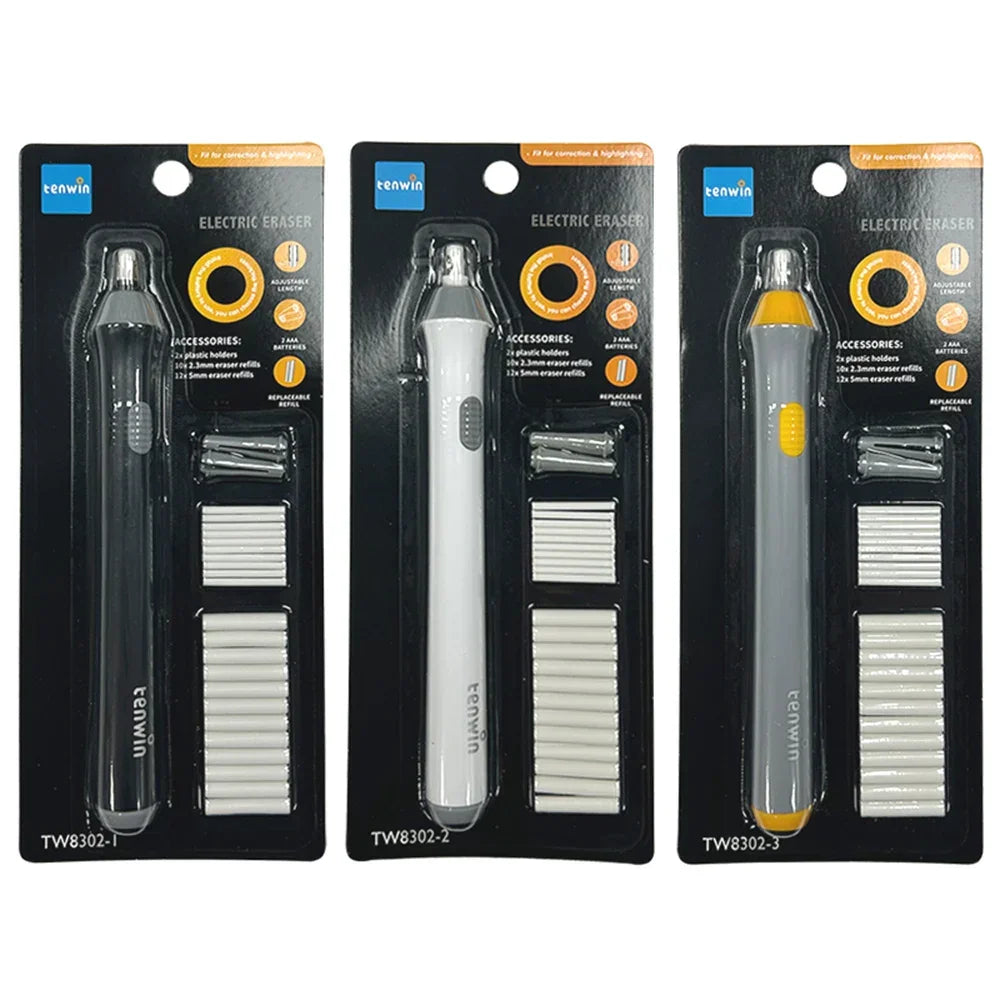 Buy The Best By Artsulli - Art is Long Life Short - Tenwin Adjustable Electric Rubber Eraser with Refills Battery Power for Sketch Drawing