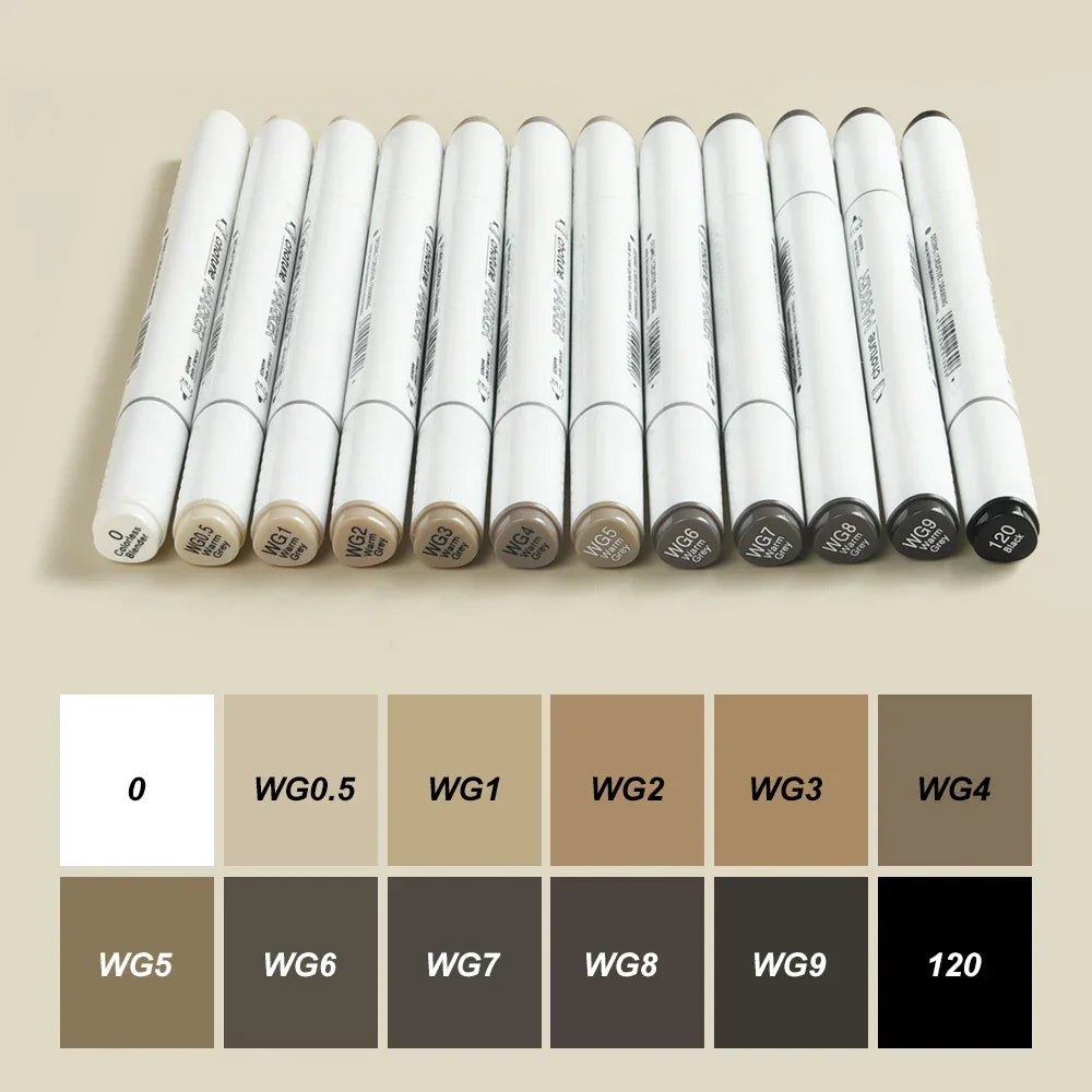 Buy The Best By Artsulli - Art is Long Life Short - THOTUNE 12 Colors Warm Grey Cool Color Dual Head Marker Pen Alcohol Sketch Markers