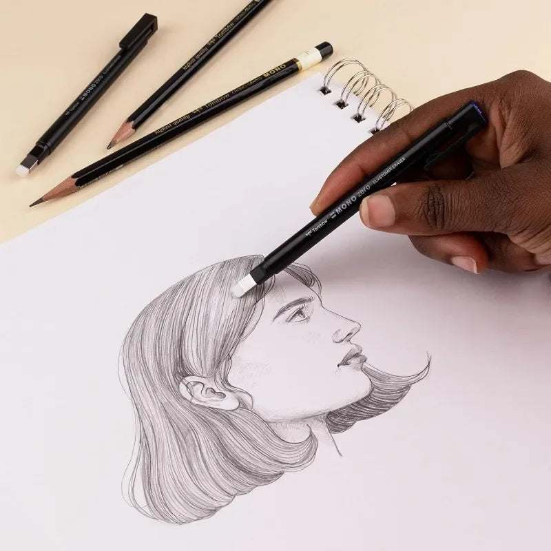 Buy The Best By Artsulli - Art is Long Life Short - Tombow Mono Zero Eraser Precision Tip Pen-Style Mechanical Rubber Refillable Pen Sketch