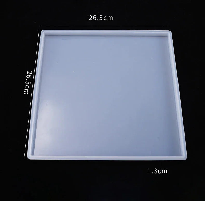 Buy The Best By Artsulli - Art is Long Life Short - Tray Epoxy Resin Silicone Mold DIY Large Rectangle Tea Plate Coaster For Home