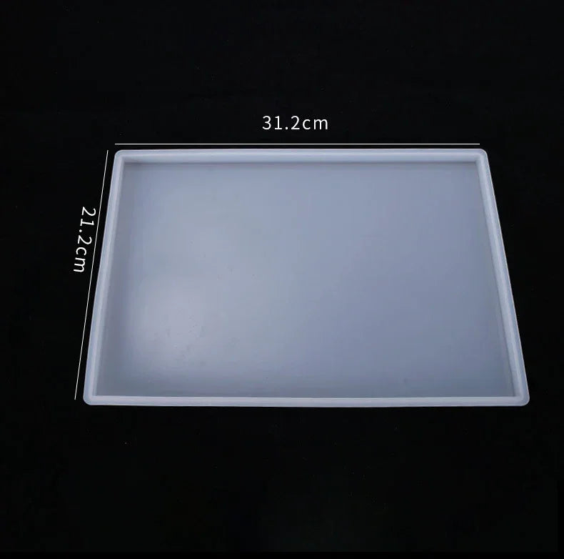 Buy The Best By Artsulli - Art is Long Life Short - Tray Epoxy Resin Silicone Mold DIY Large Rectangle Tea Plate Coaster For Home