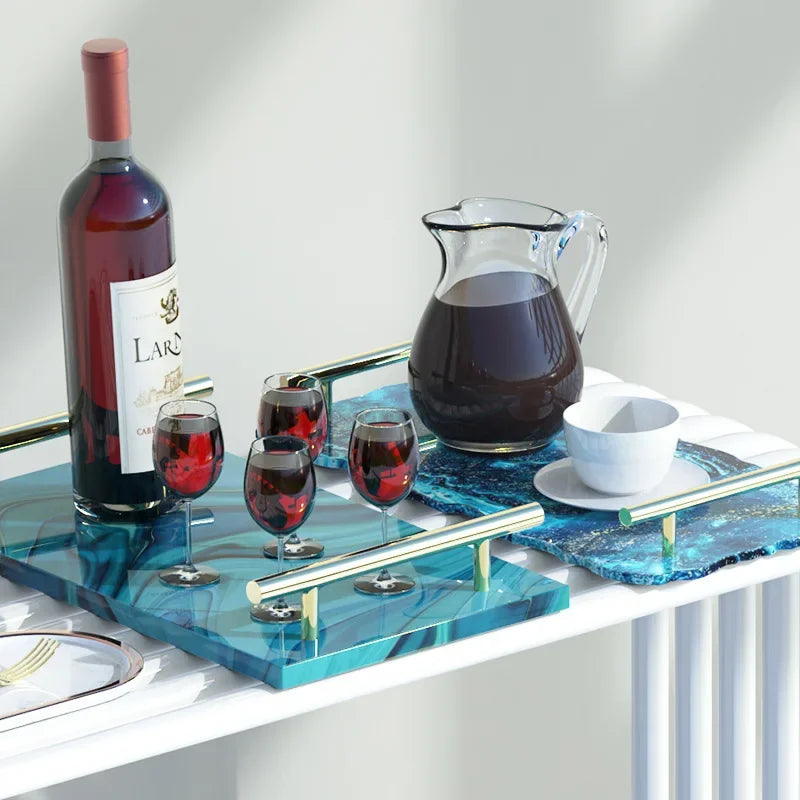 Buy The Best By Artsulli - Art is Long Life Short - Tray Epoxy Resin Silicone Mold DIY Large Rectangle Tea Plate Coaster For Home