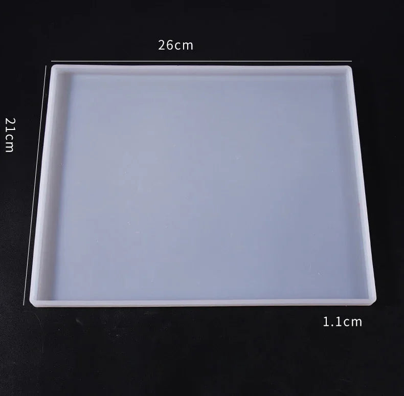 Buy The Best By Artsulli - Art is Long Life Short - Tray Epoxy Resin Silicone Mold DIY Large Rectangle Tea Plate Coaster For Home