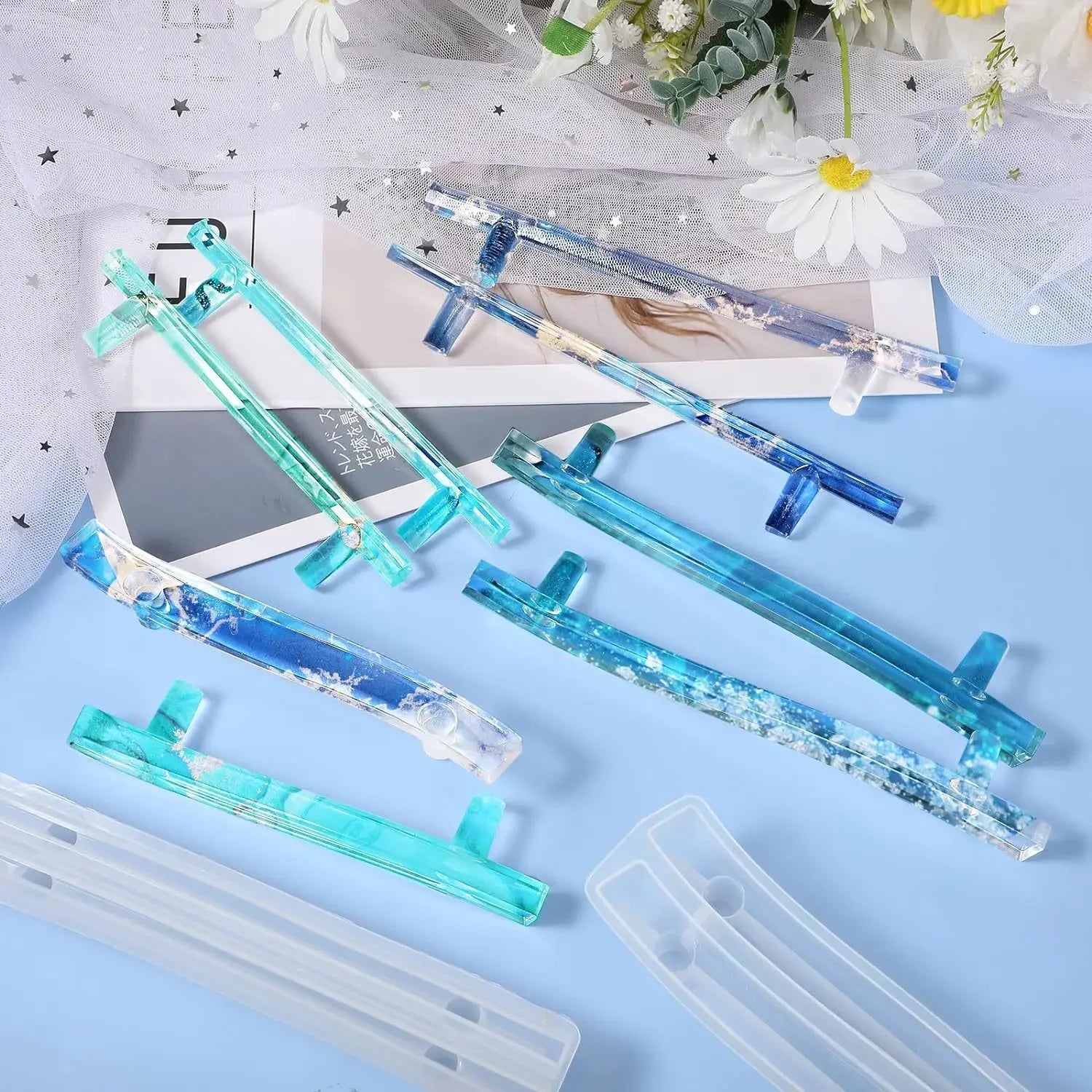 Buy The Best By Artsulli - Art is Long Life Short - Tray Epoxy Resin Silicone Mold DIY Large Rectangle Tea Plate Coaster For Home