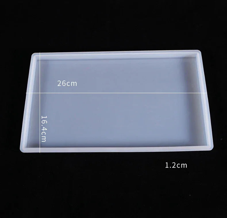 Buy The Best By Artsulli - Art is Long Life Short - Tray Epoxy Resin Silicone Mold DIY Large Rectangle Tea Plate Coaster For Home