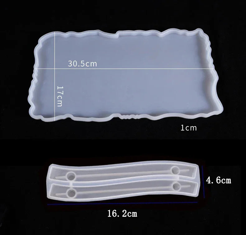 Buy The Best By Artsulli - Art is Long Life Short - Tray Epoxy Resin Silicone Mold DIY Large Rectangle Tea Plate Coaster For Home