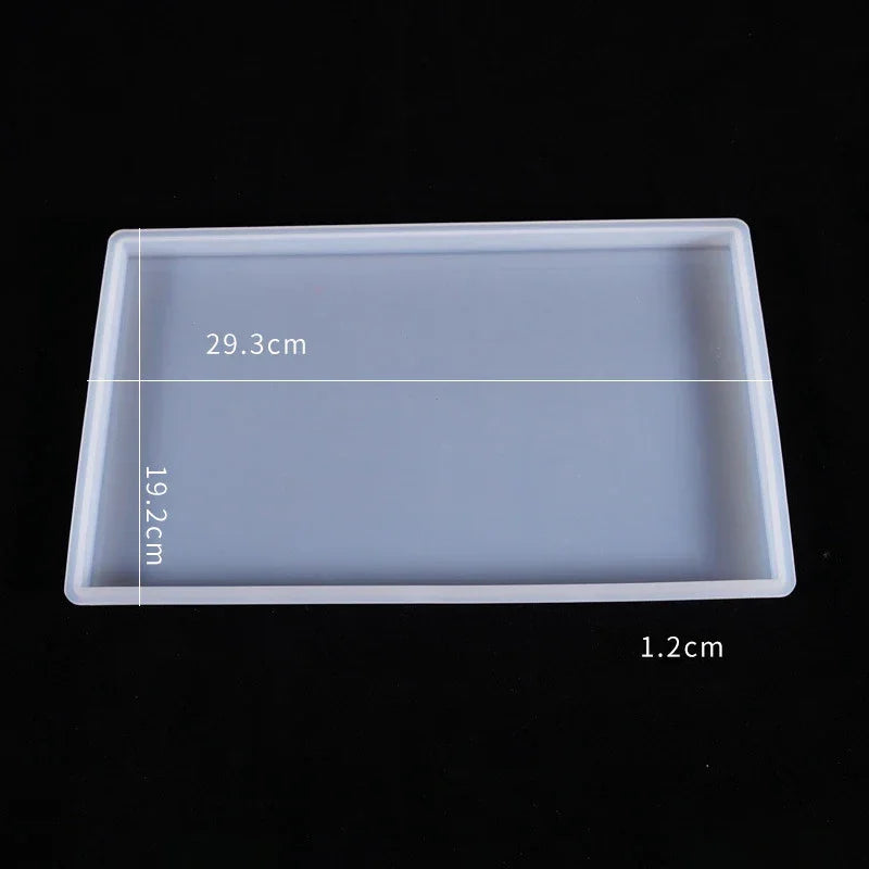 Buy The Best By Artsulli - Art is Long Life Short - Tray Epoxy Resin Silicone Mold DIY Large Rectangle Tea Plate Coaster For Home