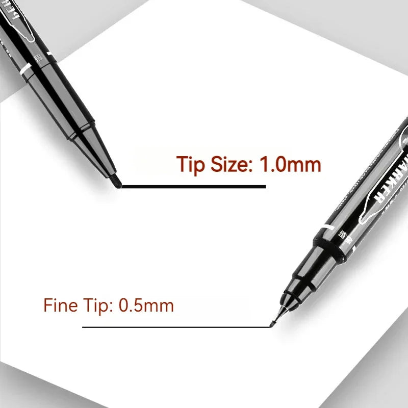 Buy The Best By Artsulli - Art is Long Life Short - Twin Tip Permanent Markers Pens Fine Point Waterproof Oily Black,Red,Blue Ink Painting