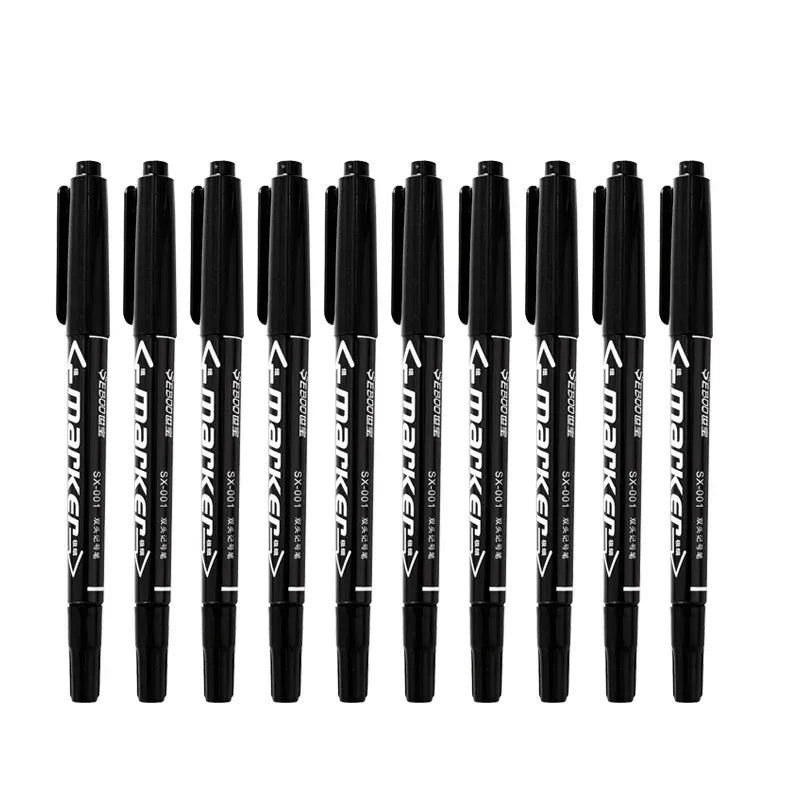 Buy The Best By Artsulli - Art is Long Life Short - Twin Tip Permanent Markers Pens Fine Point Waterproof Oily Black,Red,Blue Ink Painting