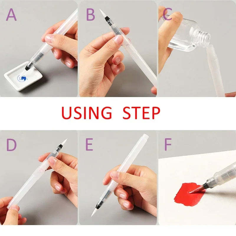 Buy The Best By Artsulli - Art is Long Life Short - Watercolor Soft Pen Brush Refillable Water for Painting Drawing Calligraphy Supplies