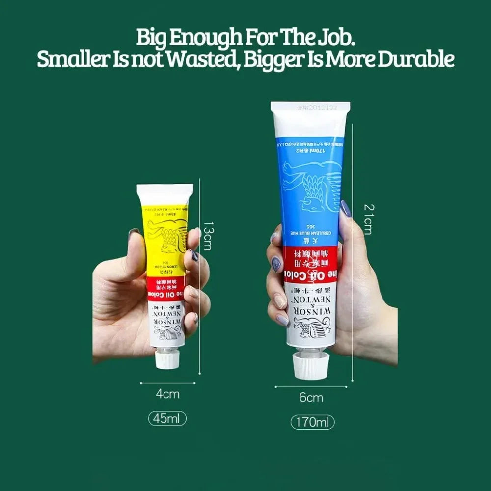 Buy The Best By Artsulli - Art is Long Life Short - Winsor&Newton 45ML Oil Paint,Colorful Professionals Artist Drawing Tools for Canvas