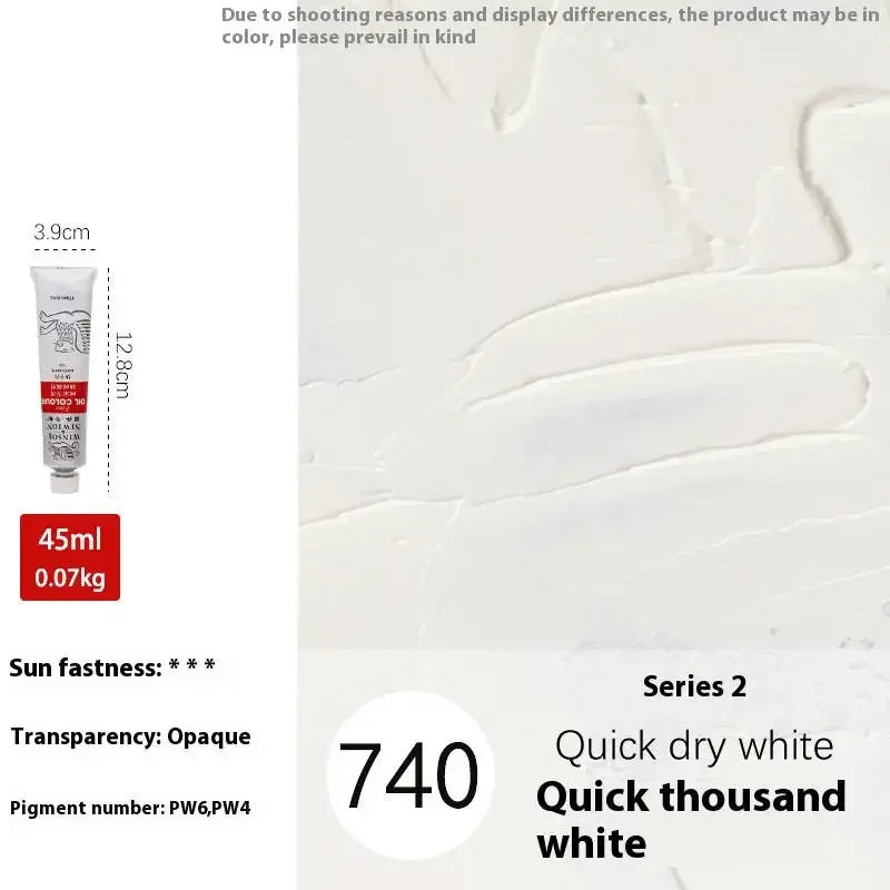 Buy The Best By Artsulli - Art is Long Life Short - Winsor&Newton 45ML Oil Paint,Colorful Professionals Artist Drawing Tools for Canvas