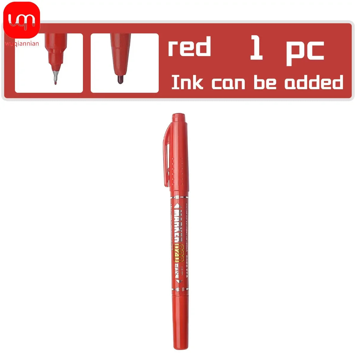 Buy The Best By Artsulli - Art is Long Life Short - WQN-5/1pcs Double Tip Permanent artMarker Pen Fine Waterproof Oily Black/Red/Blue Ink