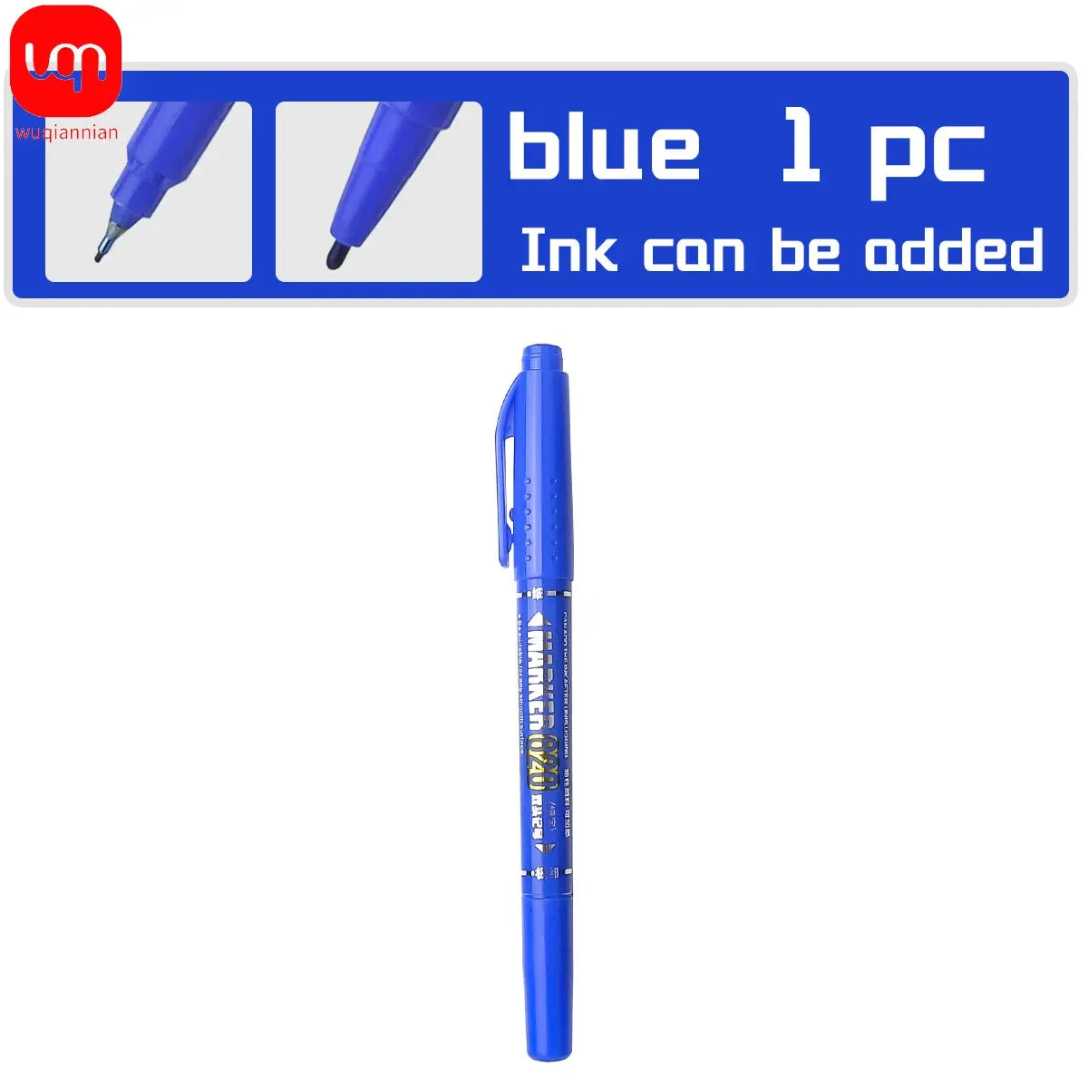 Buy The Best By Artsulli - Art is Long Life Short - WQN-5/1pcs Double Tip Permanent artMarker Pen Fine Waterproof Oily Black/Red/Blue Ink