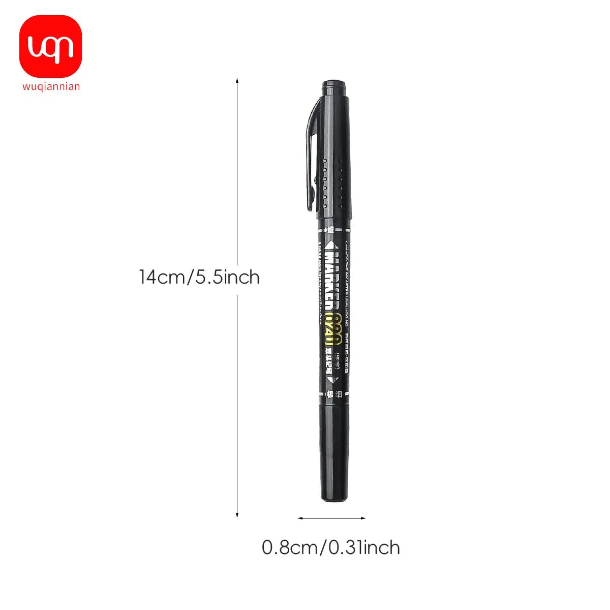 Buy The Best By Artsulli - Art is Long Life Short - WQN-5/1pcs Double Tip Permanent artMarker Pen Fine Waterproof Oily Black/Red/Blue Ink