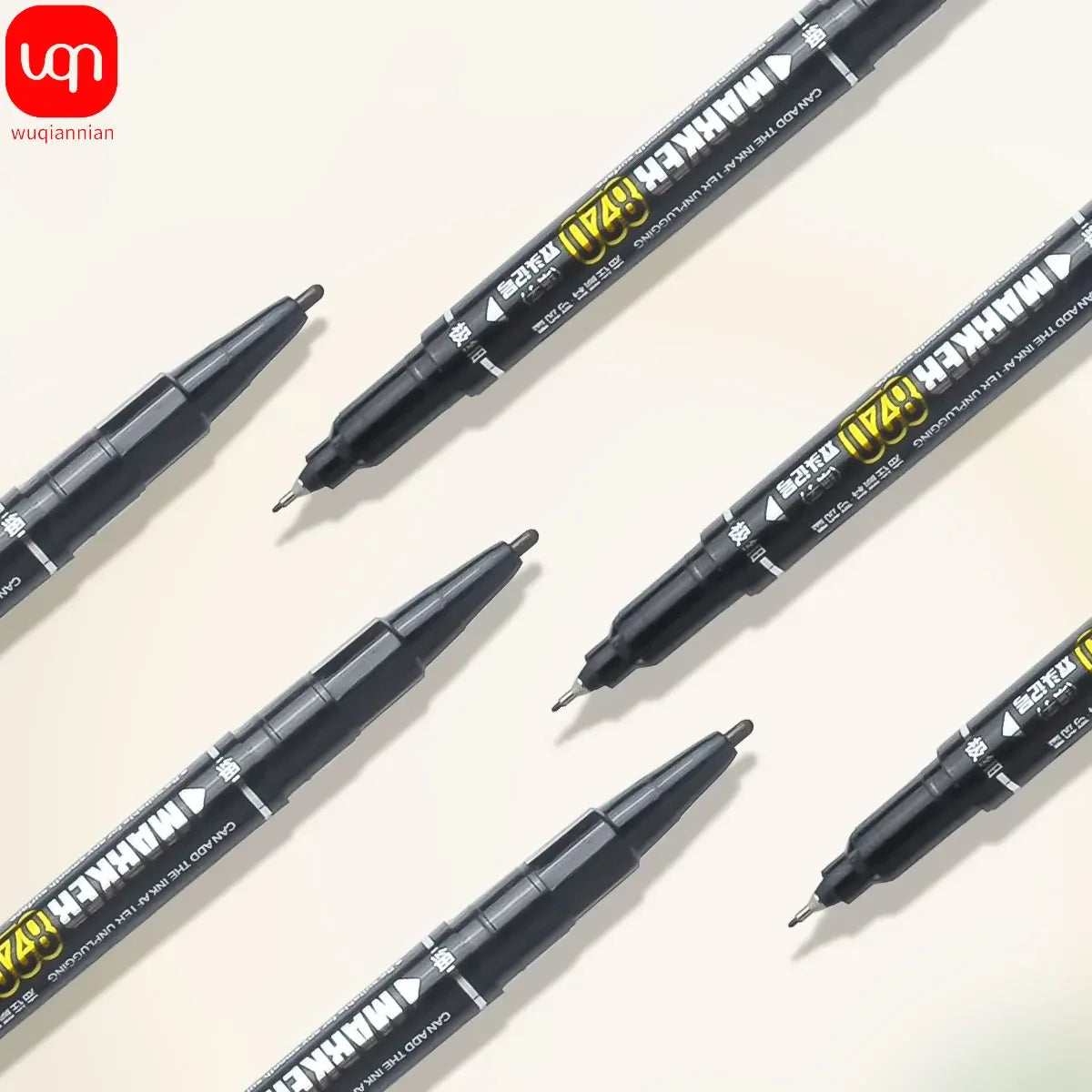 Buy The Best By Artsulli - Art is Long Life Short - WQN-5/1pcs Double Tip Permanent artMarker Pen Fine Waterproof Oily Black/Red/Blue Ink