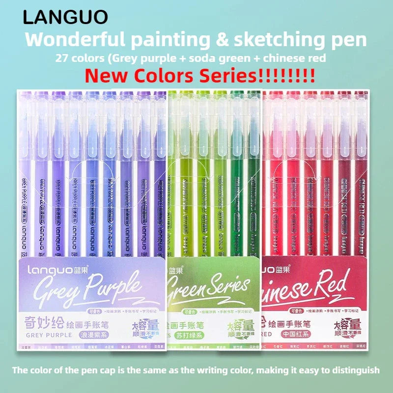 Buy The Best By Artsulli - Art is Long Life Short - LANGUO New Colors 45/9 Drawing Highlighter Morandi Gel Pen Diary Painting DIY Office