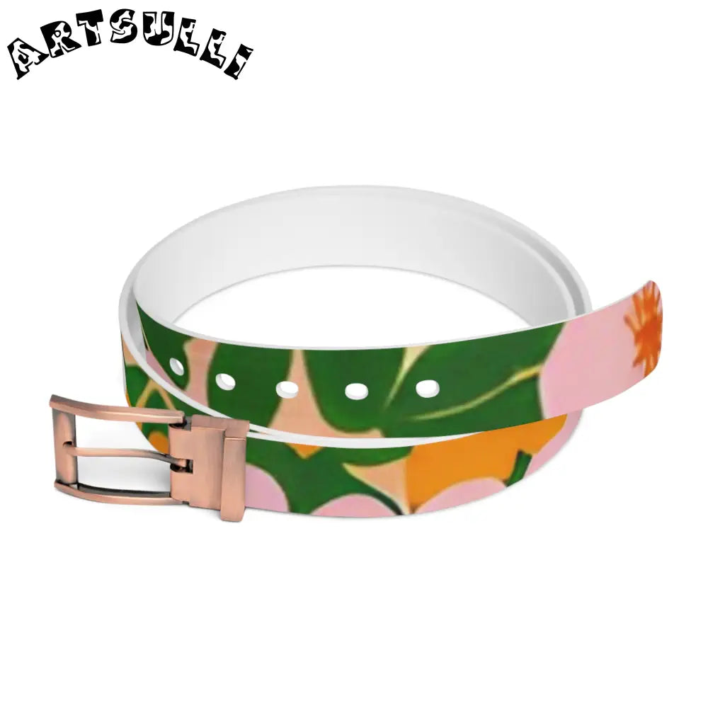 C4 Abstract Floral Belt, Artsulli - Art is Long, Life is Short, Accessories, Material, Bronze Metal, Size, 50'', , , 63870942516675337309