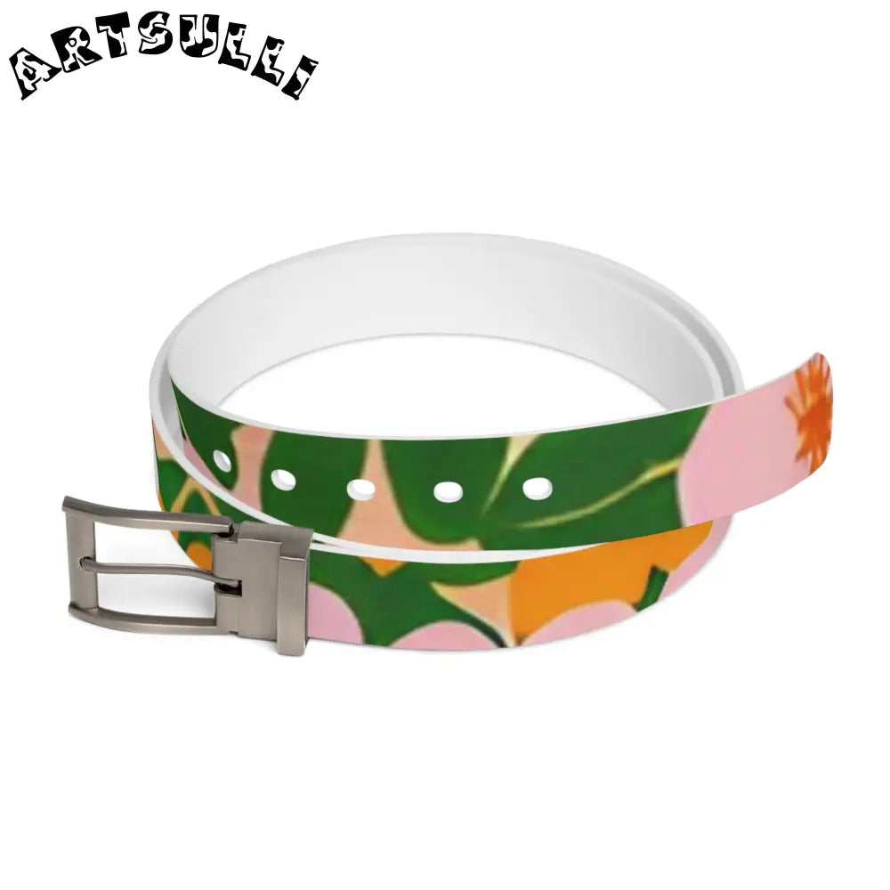 C4 Abstract Floral Belt, Artsulli - Art is Long, Life is Short, Accessories, Material, Gun Metal, Size, 50'', , , 30971341431979454736