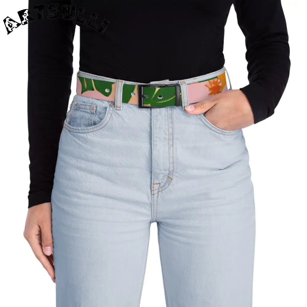 C4 Abstract Floral Belt, Artsulli - Art is Long, Life is Short, Accessories, , , , , , , 