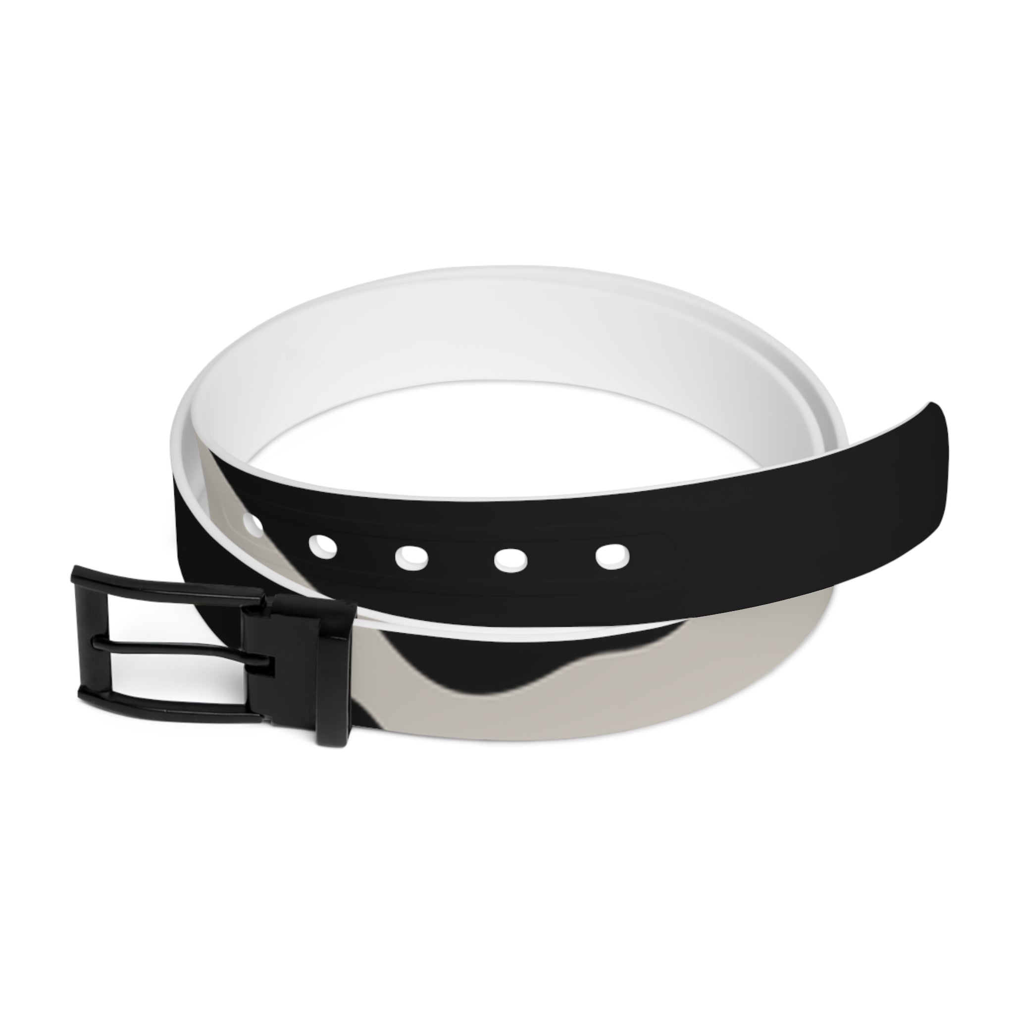 C4 Black and White Patterned Custom Belt, Artsulli - Art is Long, Life is Short, Accessories, Material, Black Metal, Size, 50'', , , 16269303059096906736