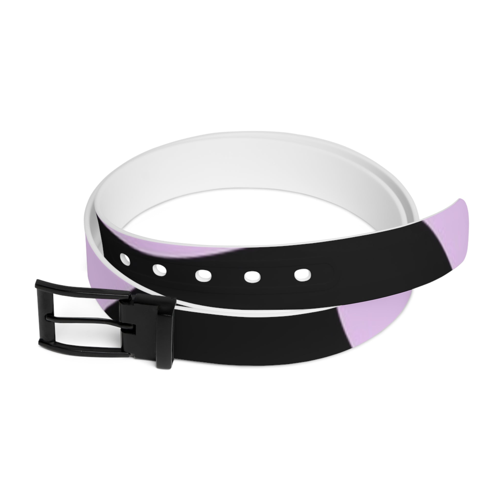 Printify C4 Custom Belt in Black White and Light Purple 2025