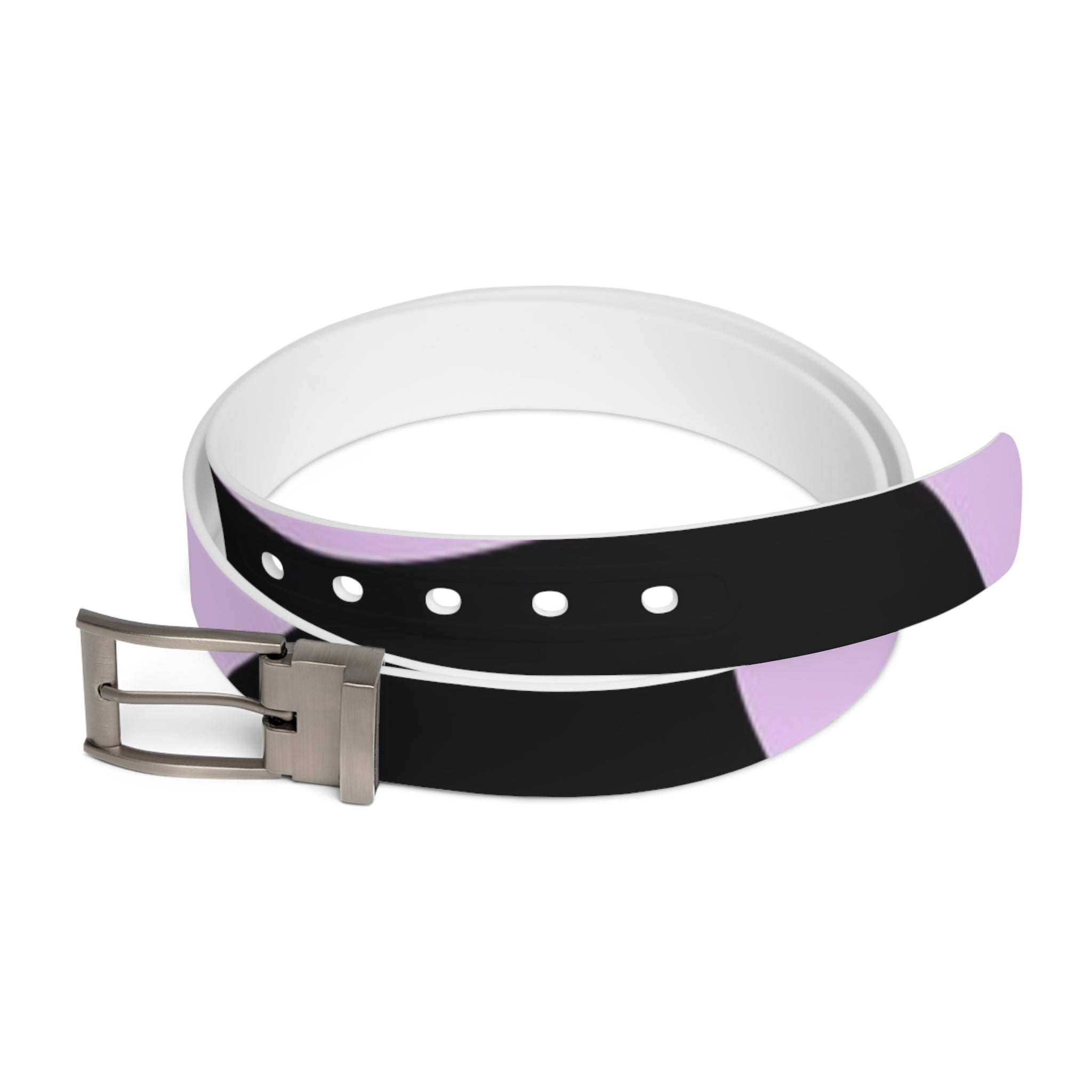 C4 Custom Belt in Black, White, and Light Purple, Artsulli - Art is Long, Life is Short, Accessories, Material, Gun Metal, Size, 50'', , , 21715131432225423807