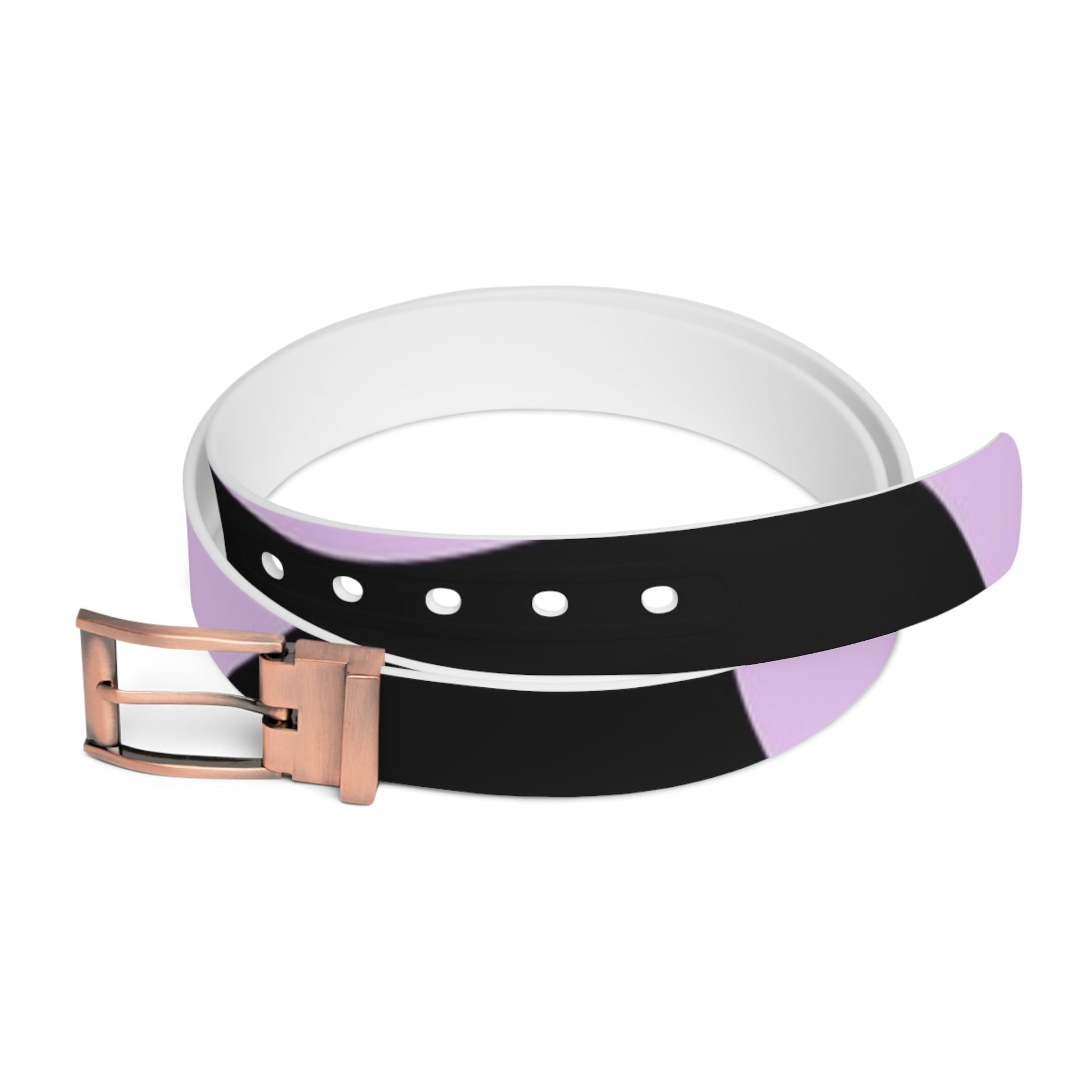 C4 Custom Belt in Black, White, and Light Purple, Artsulli - Art is Long, Life is Short, Accessories, Material, Bronze Metal, Size, 50'', , , 17394933937709904594